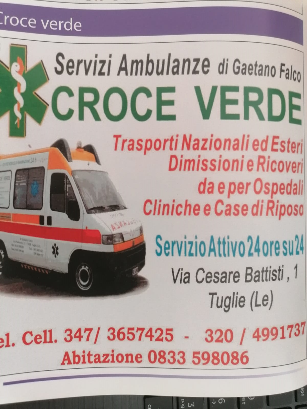 Servizi Ambulanza e Croce Verde